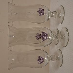 Set of 4 MardiGras Glasses
